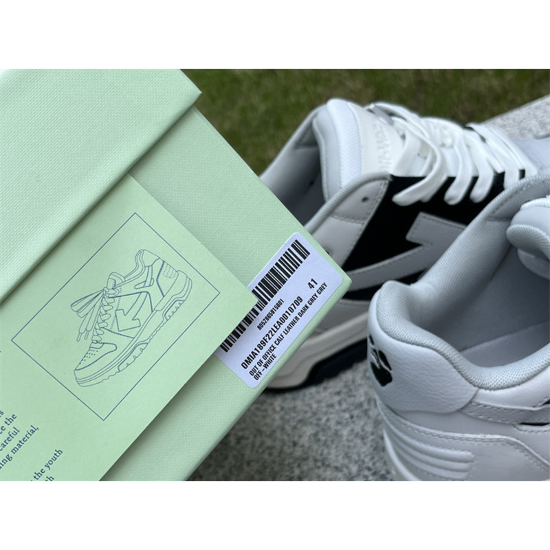 Off White Out Of Office Calfskin Sneakers White And Black