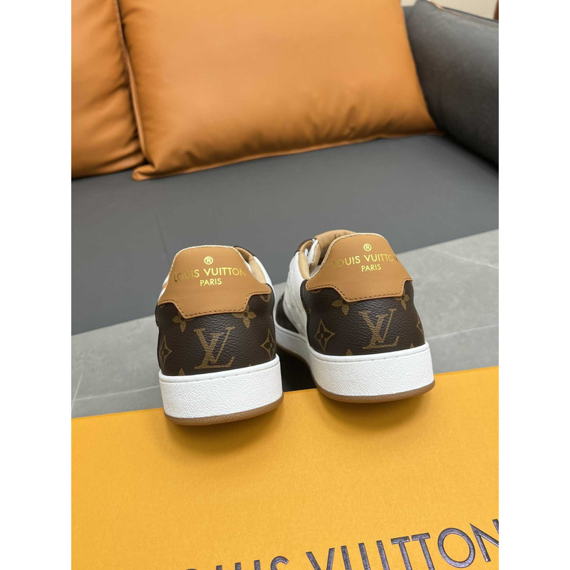 l**is V*t*n rivoli sneakers calfskin white and brown