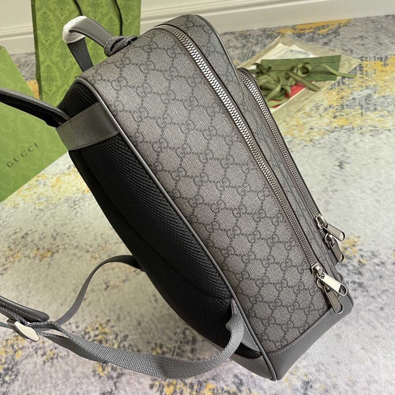 g*u*i ophidia gg medium backpack grey and black gg S*p*e canvas