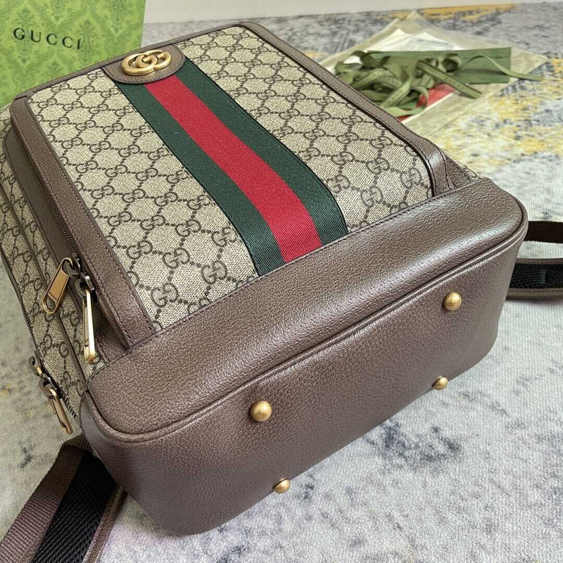 g*u*i ophidia gg medium backpack beige and ebony gg S*p*e canvas