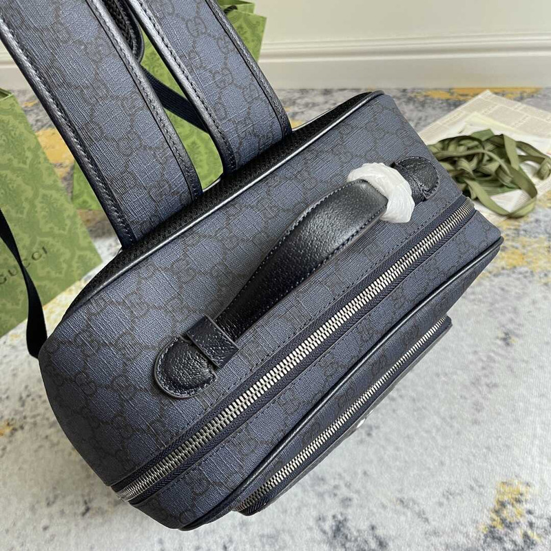 g*u*i ophidia gg medium backpack blue and black gg S*p*e canvas trim
