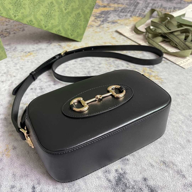 G*u*i horsebit 1955 small shoulder bag black