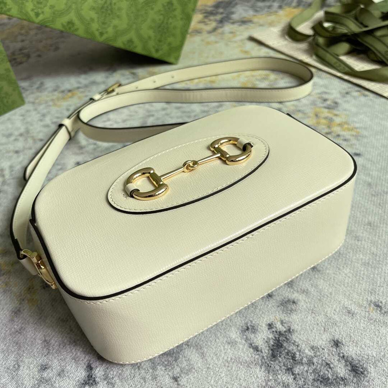 G*u*i horsebit 1955 small shoulder bag white
