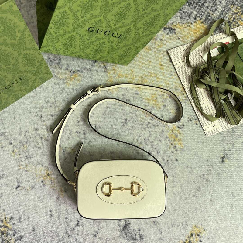 G*u*i horsebit 1955 small shoulder bag white