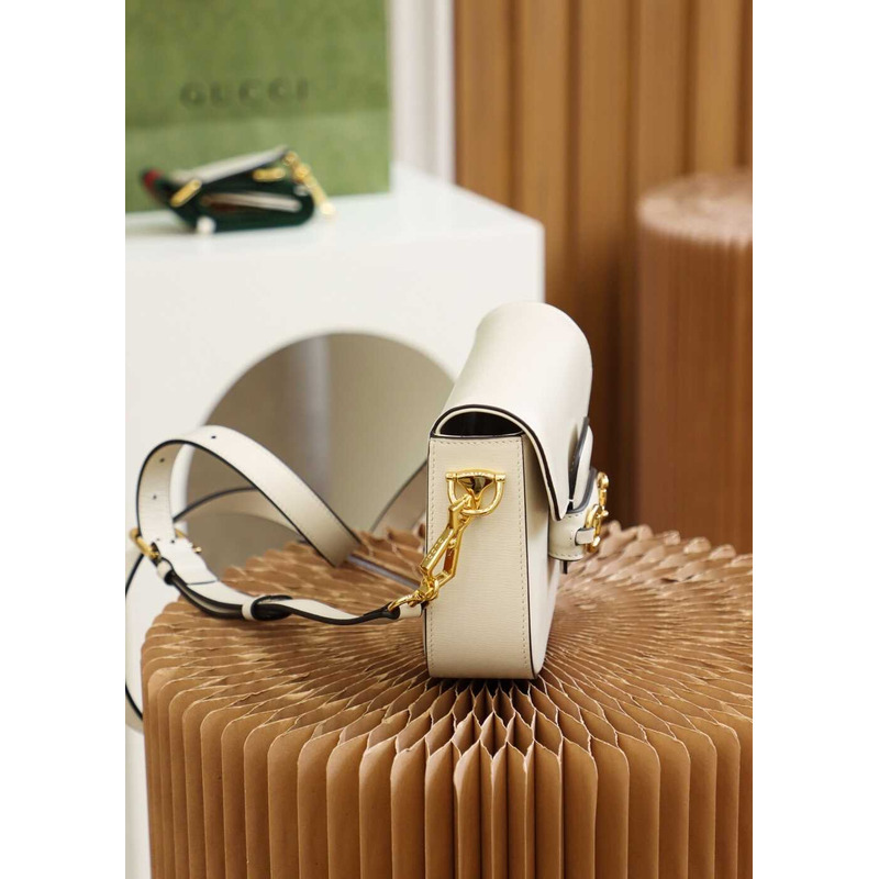 G*u*i horsebit 1955 series mini bag (with detachable shoulder strap) white
