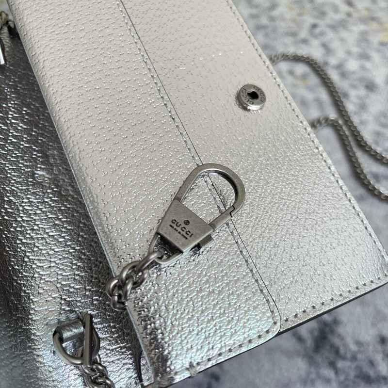 g*u*i dionysus gg S*per mini bag silver