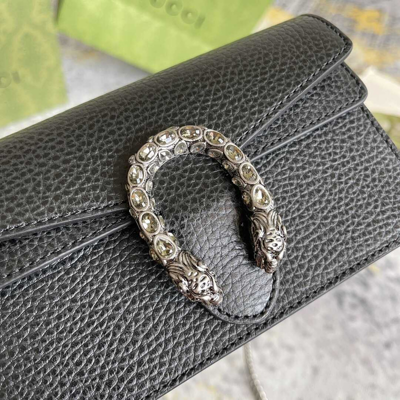 g*u*i dionysus gg S*per mini bag black