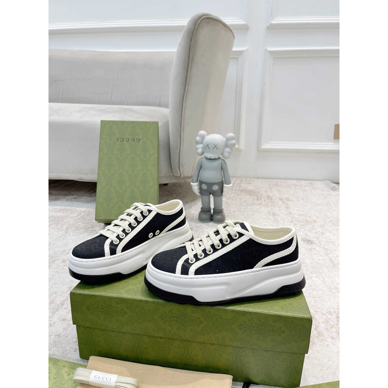 G*u*i gg printed thick-soled sneakers black