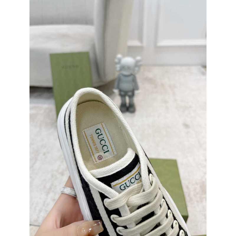 G*u*i gg printed thick-soled sneakers black