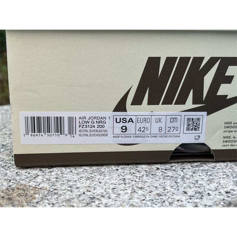 Jordan 1 Retro Low Golf Travis Scott Neutral Olive