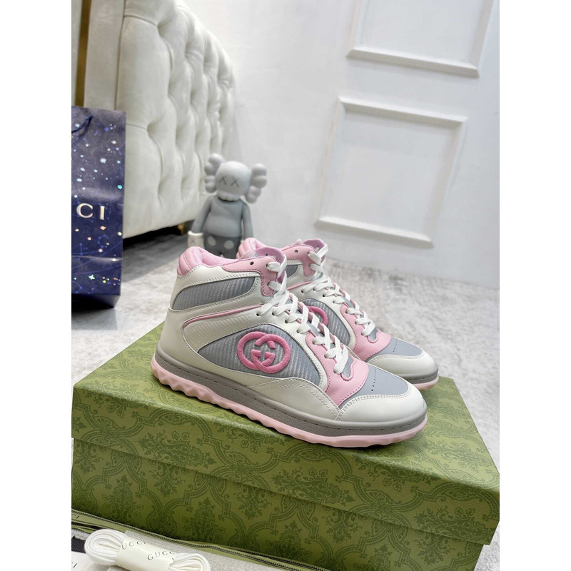 G*u*i mac80 high-top-damensneakers cremefarbenes leder