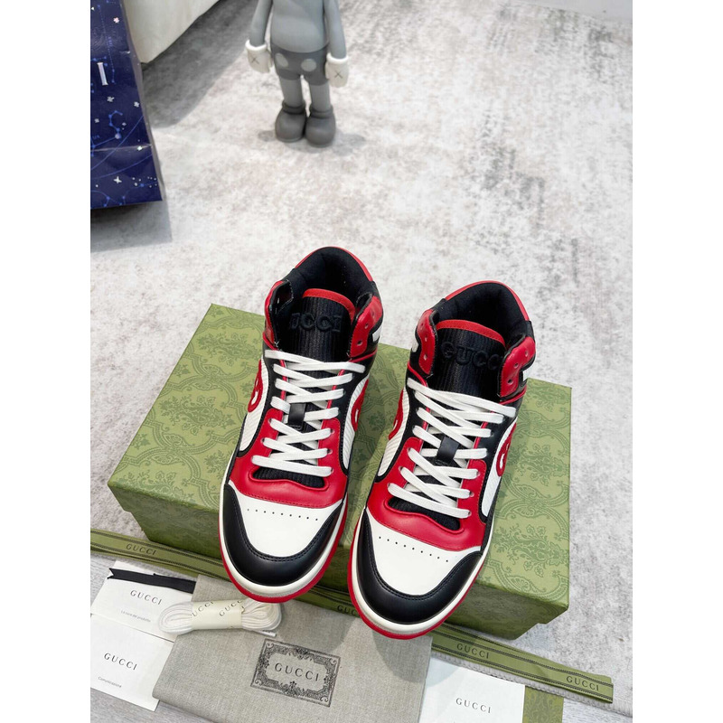 G*u*i mac80 high-top-damensneakers schwarzes leder