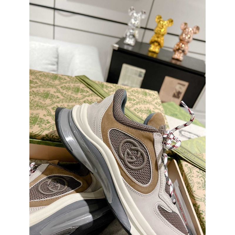 G*u*i run herrensneakers hellgraues and brauner