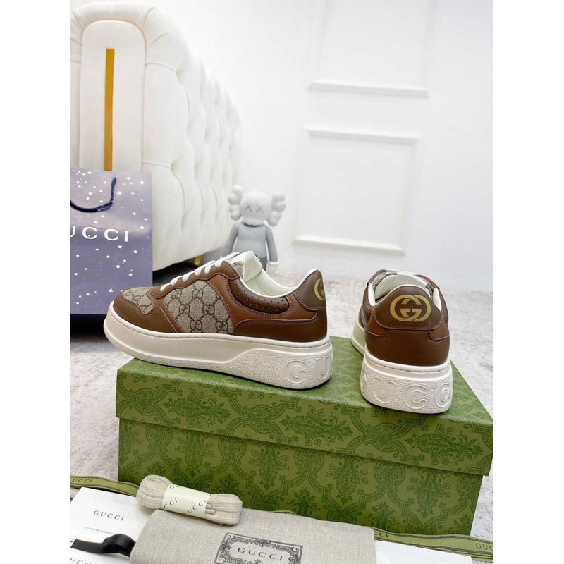 g*u*i damensneaker mit gg brown und grauer gg S*p*e-canvas