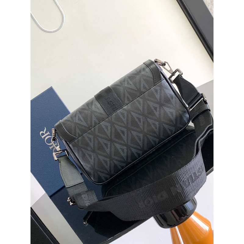 d*or hit the road bag with strap black cd Di*m*nd canvas