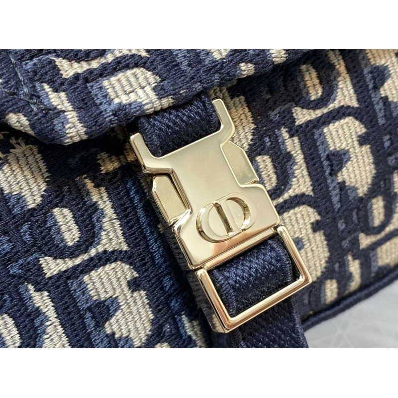 D*or small D*orcamp bag blue D*or oblique embroidery bag