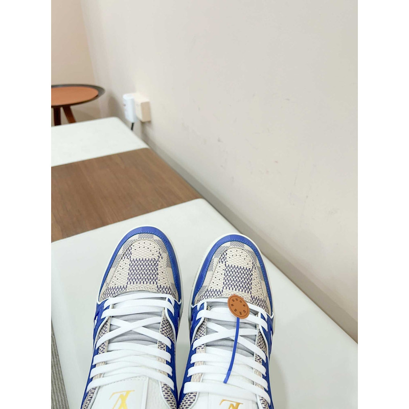 l**is V*t*n trainer sneakers white and blue