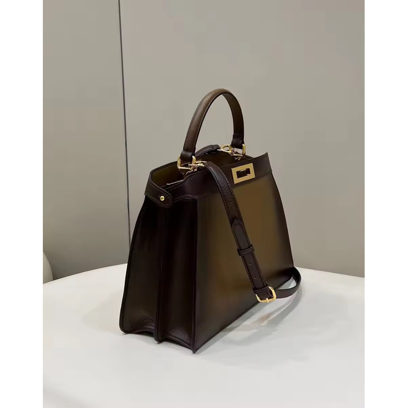 F**di peekaboo brown handbag