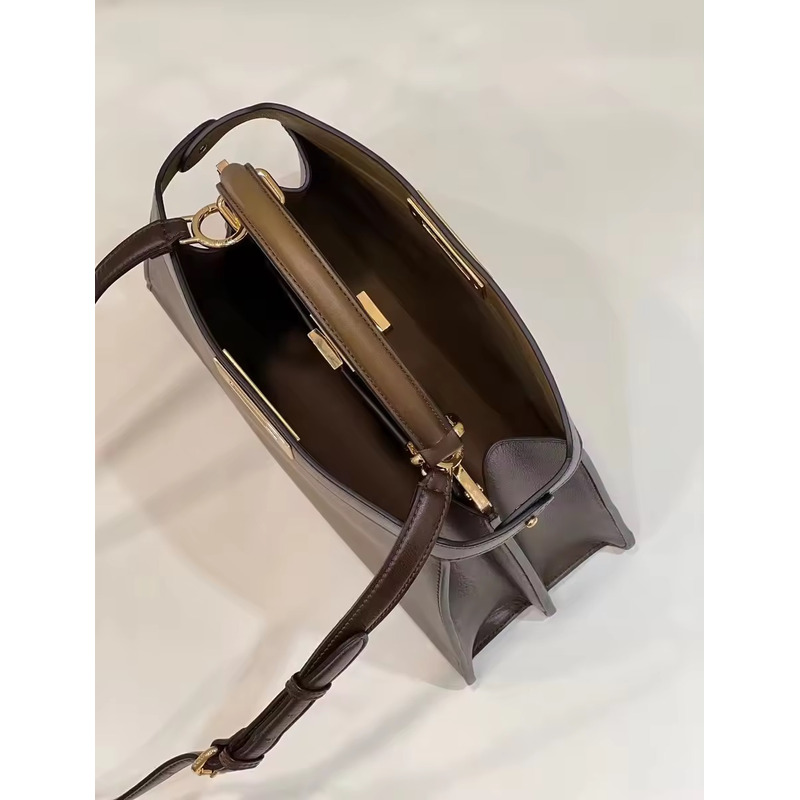 F**di peekaboo brown handbag