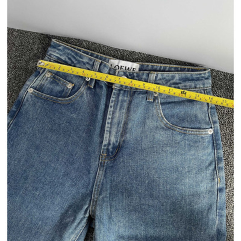 Loewe Anagram Baggy Jeans In Denim