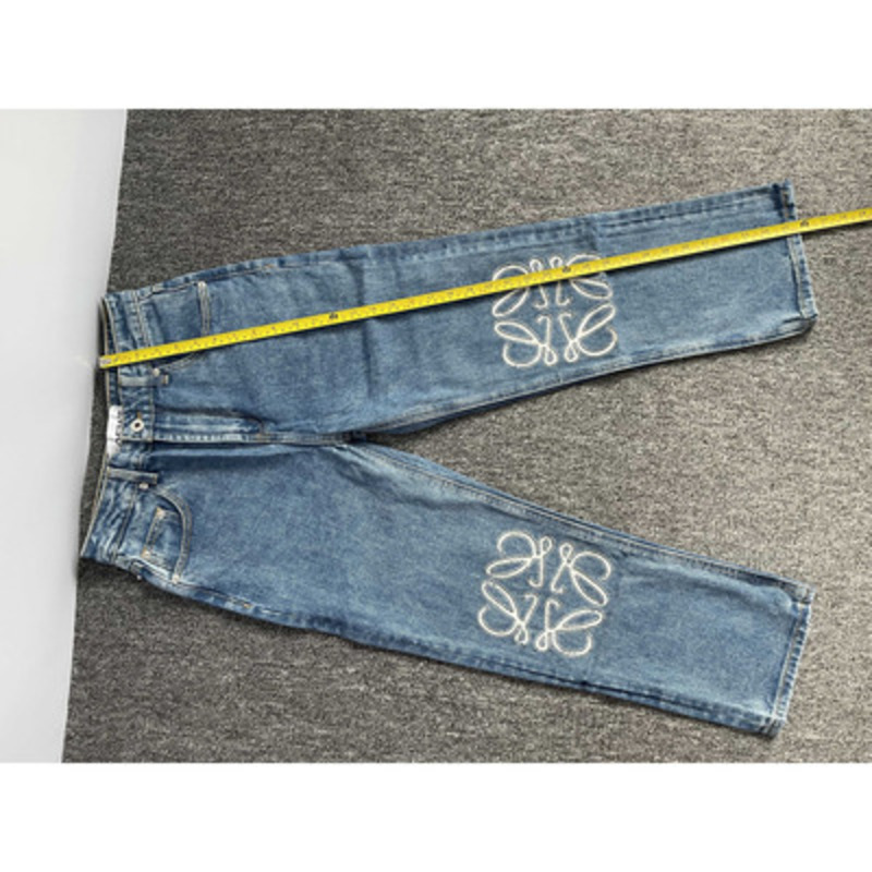 Loewe Anagram Baggy Jeans In Denim