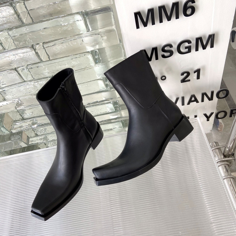 Ba*len*cia*ga inspector square-toe ankle boots black