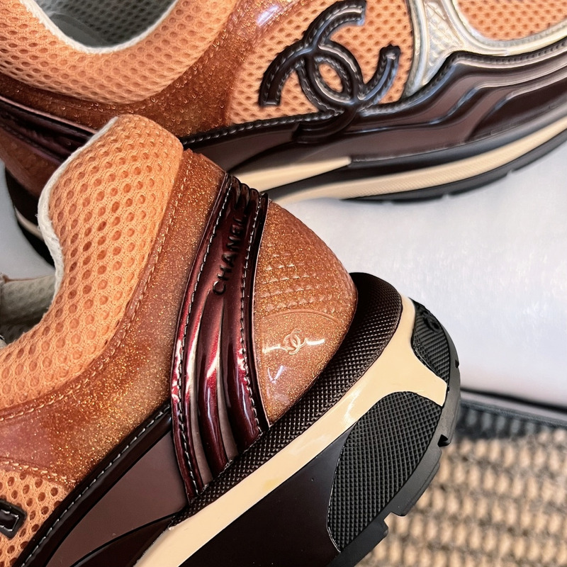 Ch*el cc sneakers brown