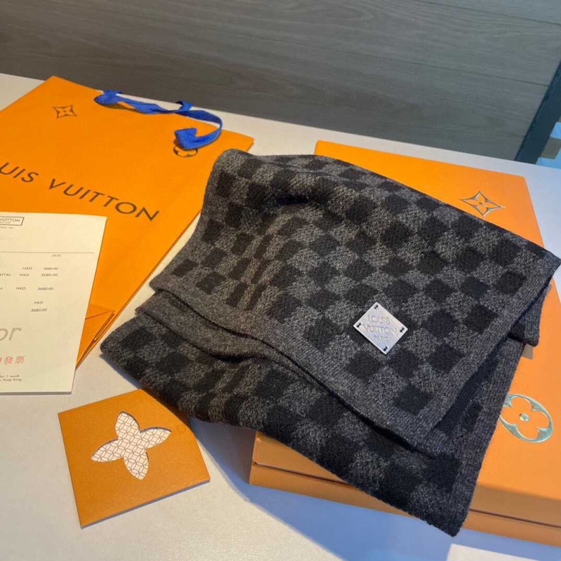 l**is V*t*n néo petit damier scarf nathracite