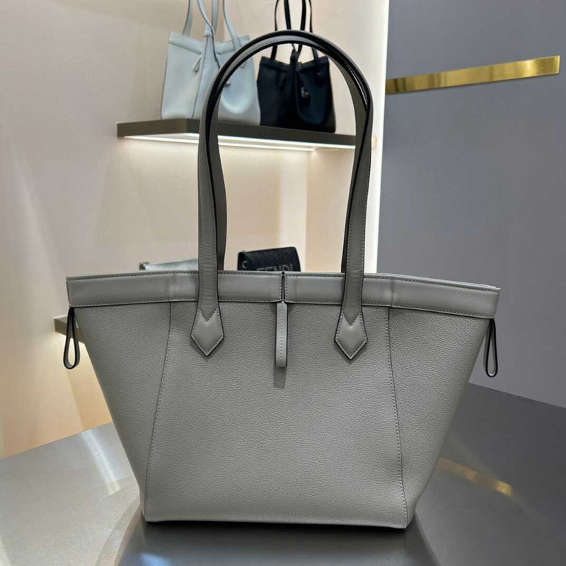 F**di origami medium bag leather handbags variety of grey