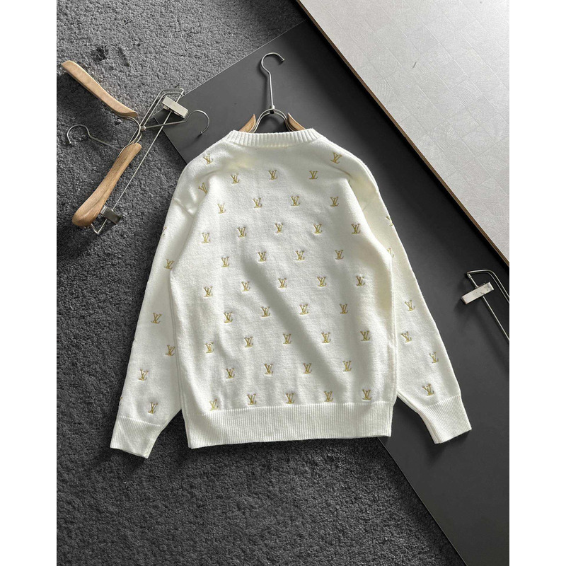 l**is V*t*n jacquard sweater white