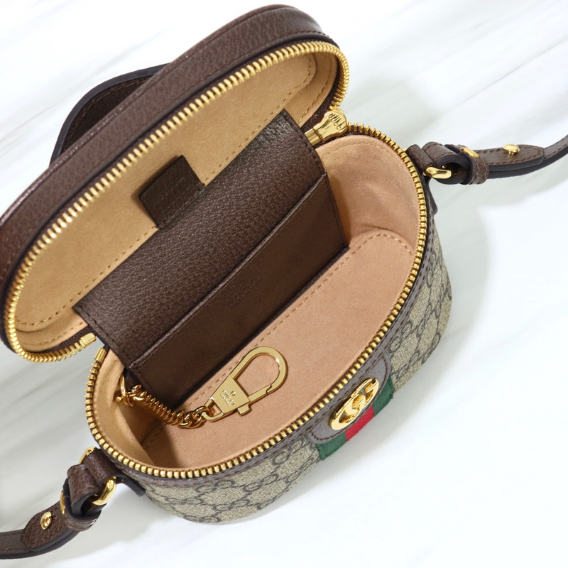 G*u*i ophidia cosmetic case brown