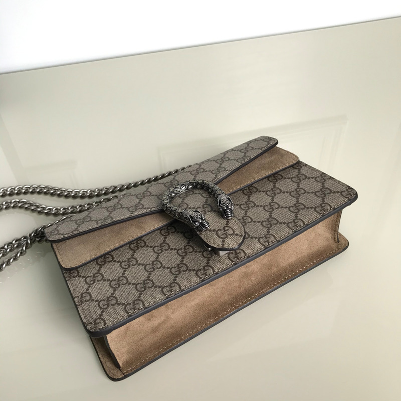 g*u*i dionysus shoulder bag small gg S*p*e canvas beige/ebony