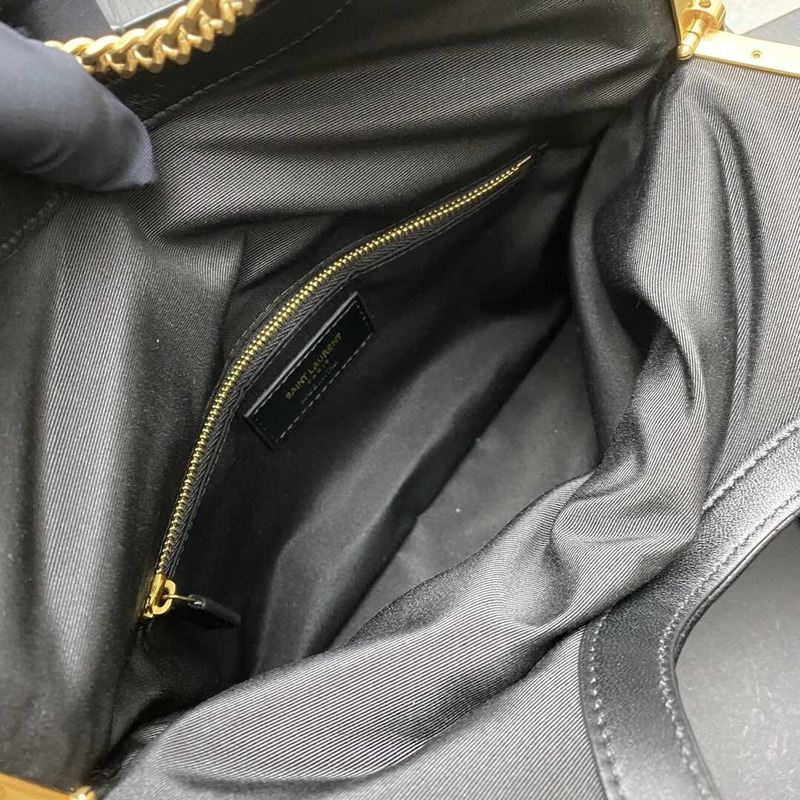 Saint Laurent 87 In Quilted Lambskin Black
