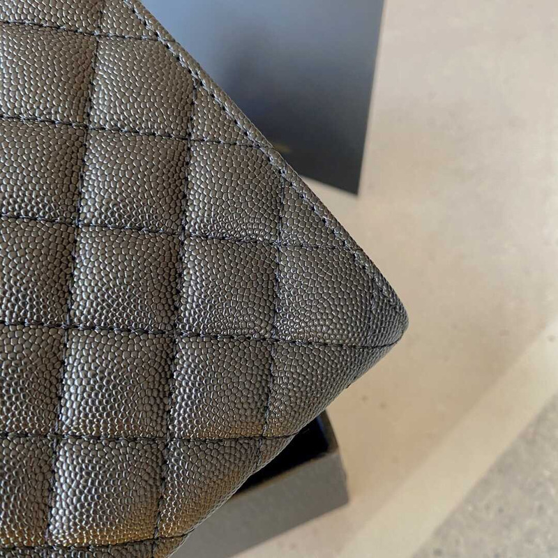 Saint Laurent  Envelope Large Bag IN Grained Quiled Leather Black