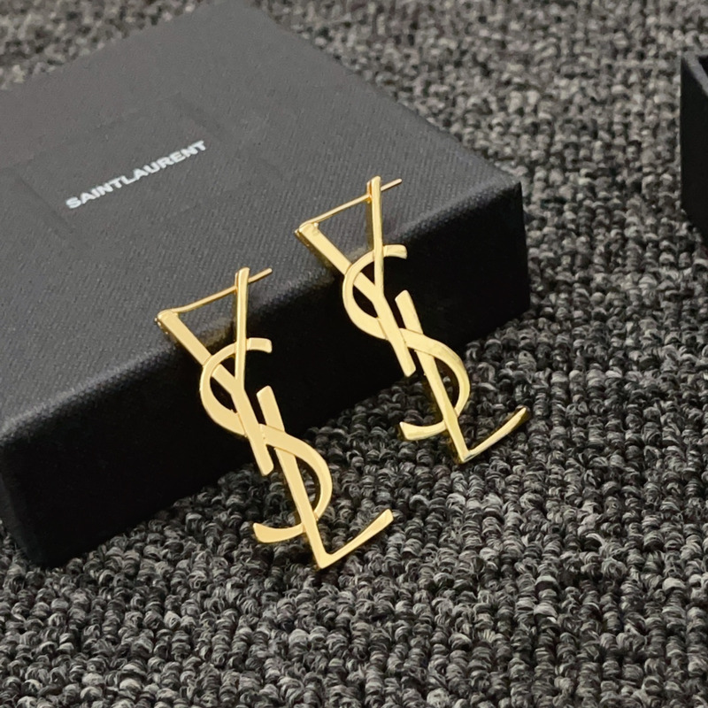 Saint Laurent Gold Earrings