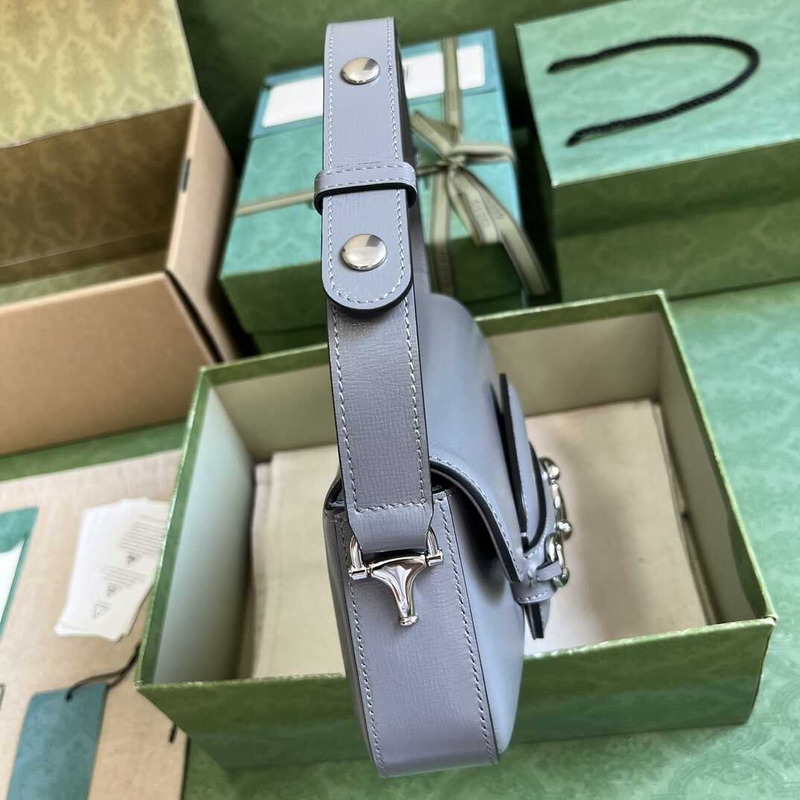 G*u*i horsebit 1955 small shoulder bag grey
