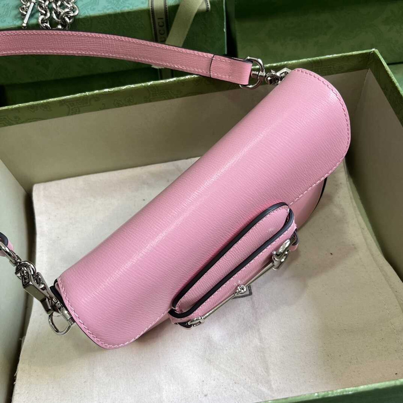 G*u*i horsebit 1955 mini shoulder bag pink