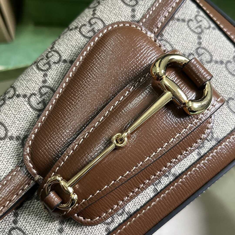 G*u*i horsebit 1955 mini shoulder bag brown