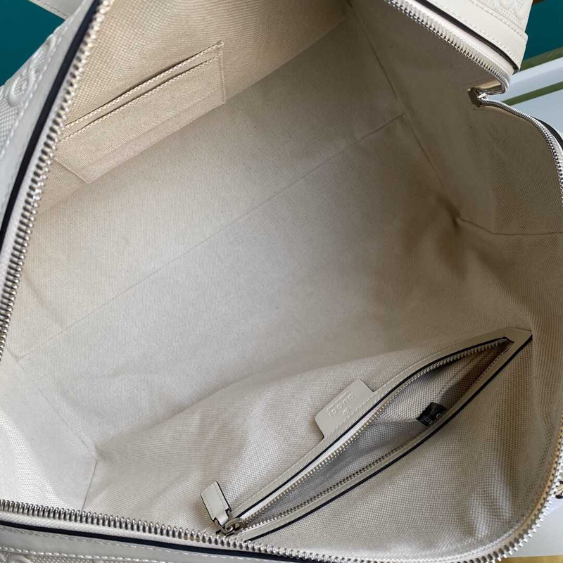 G*u*i gg embossed duffle bag white
