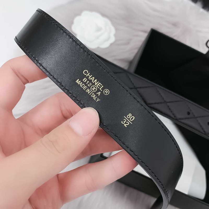 Ch*el cc buckle leather belt