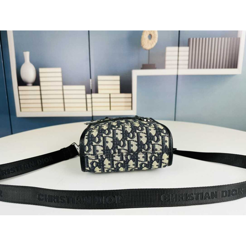 d*or safari N0*H-south mini tote bag beige and black