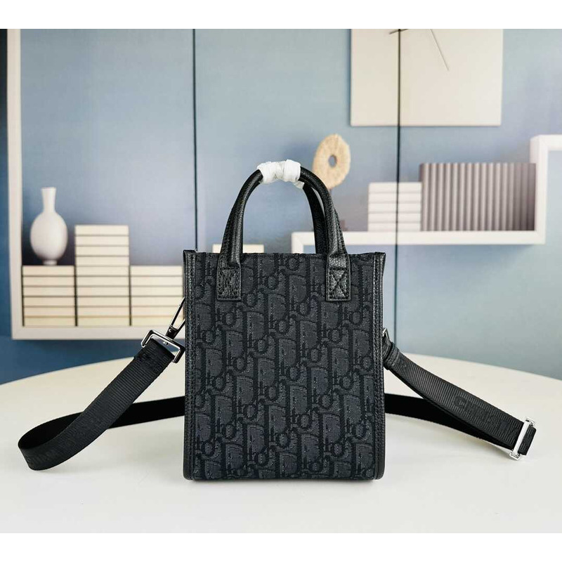 d*or safari N0*H-south mini tote bag black