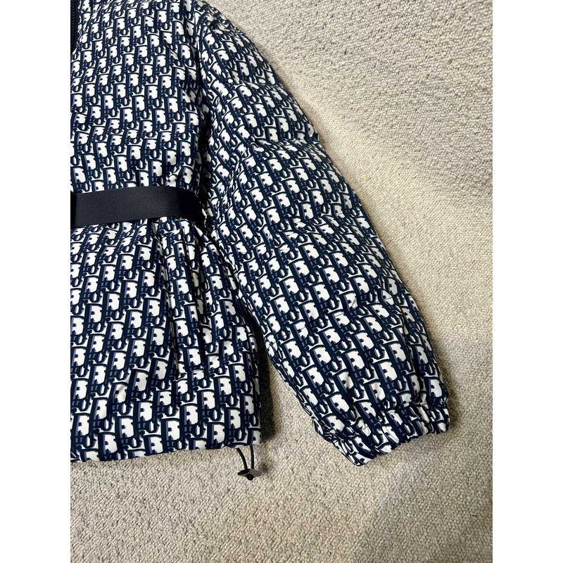 D*or D*oralps puffer jacket with belt quilted technical taffeta blue