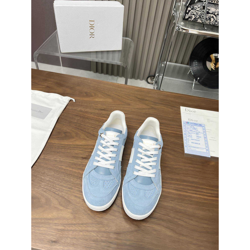 D*or star sneaker suede calfskin and calfskin blue