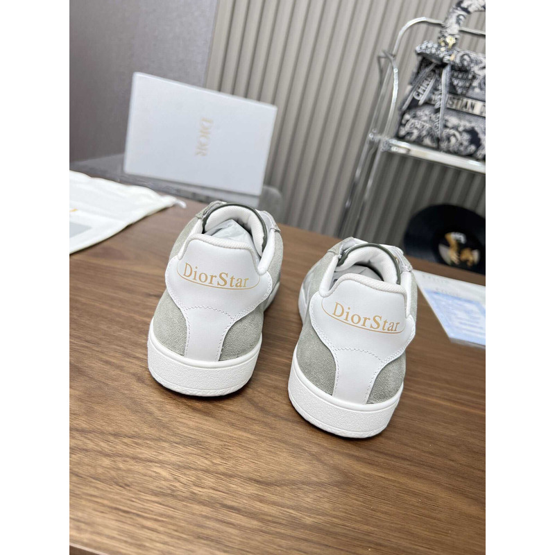 D*or star sneaker suede calfskin and calfskin grey