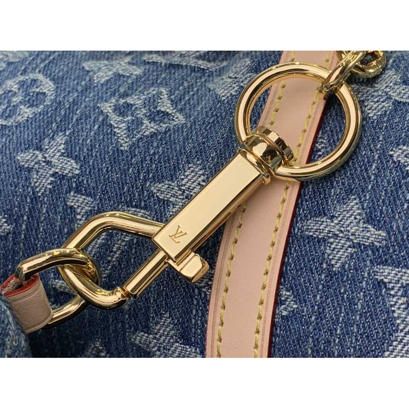 l**is V*t*n papillon handbag monogram denim blue