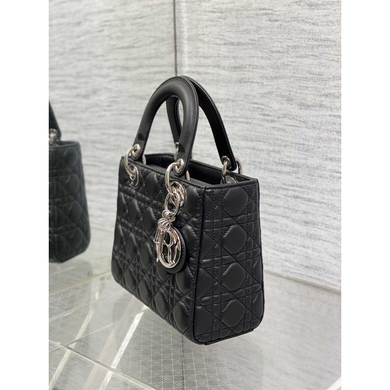 D*or small lady D*or bag lambskim black