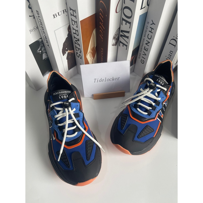 Dolce & Gabbana Dg Logo Daymaster Sneakers In Blue And Black