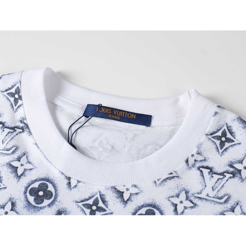 l**is V*t*n monogram cotton t-shirt white