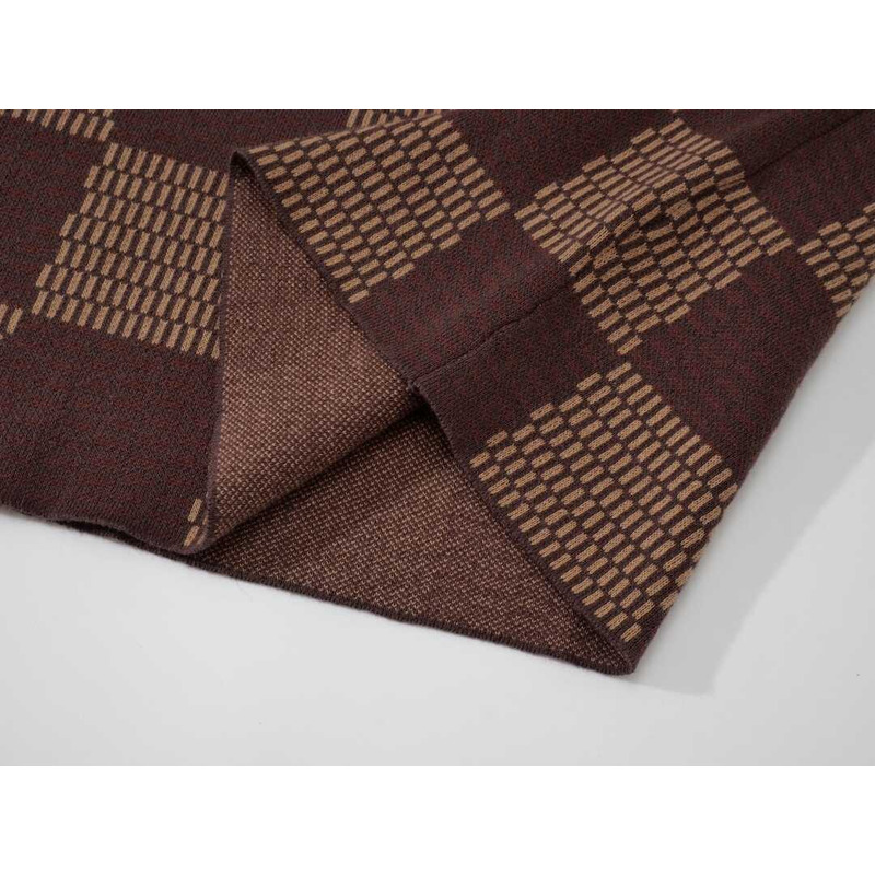 l**is V*t*n short-sleeved cotton damier crewneck with crystal lv patch sienna